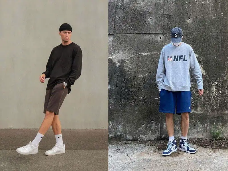 Áo Sweatshirt và giày thể thao