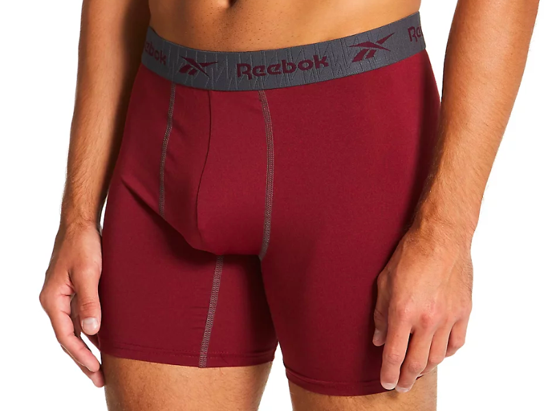 Reebok Men's Sport Soft Moisture Wicking Performance Athletic Boxer Briefs