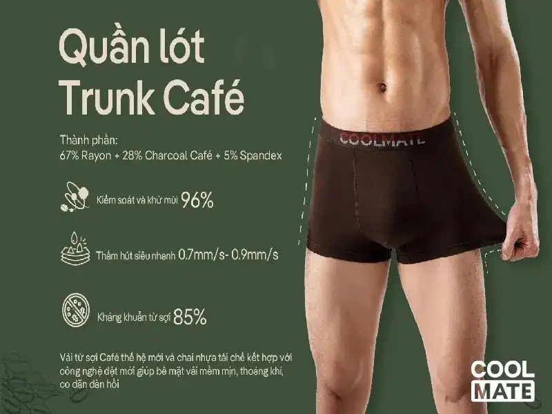 Quần lót nam mùa hè Trunk Café khử mùi