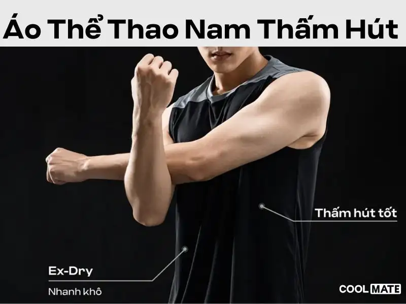 Công nghệ ExDry trong áo thể thao nam Coolmate