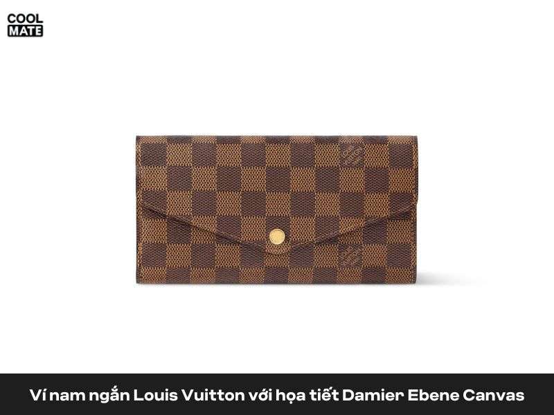 Ví nam ngắn Louis Vuitton họa tiết Damier Ebene Canvas