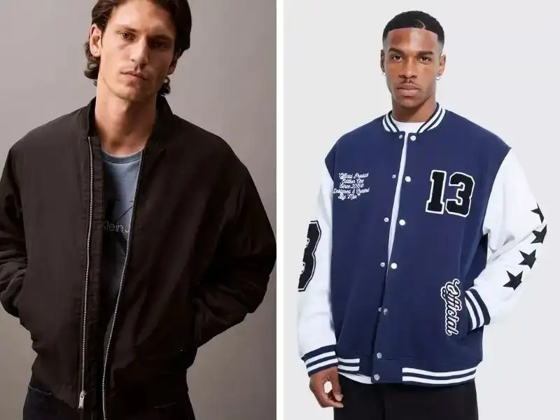 Chất liệu của áo bomber thường thiên về độ giữ ấm cao, trọng lượng dày nặng