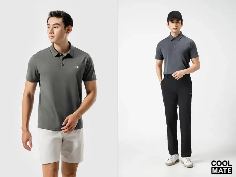 Phối áo Polo cùng quần Short và quần Jogger