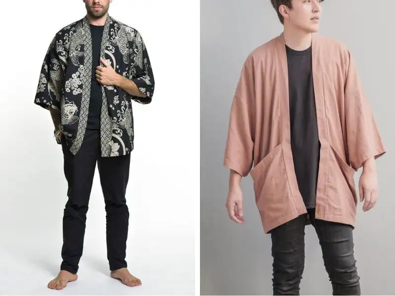 Phối áo khoác kimono nam với quần jogger 