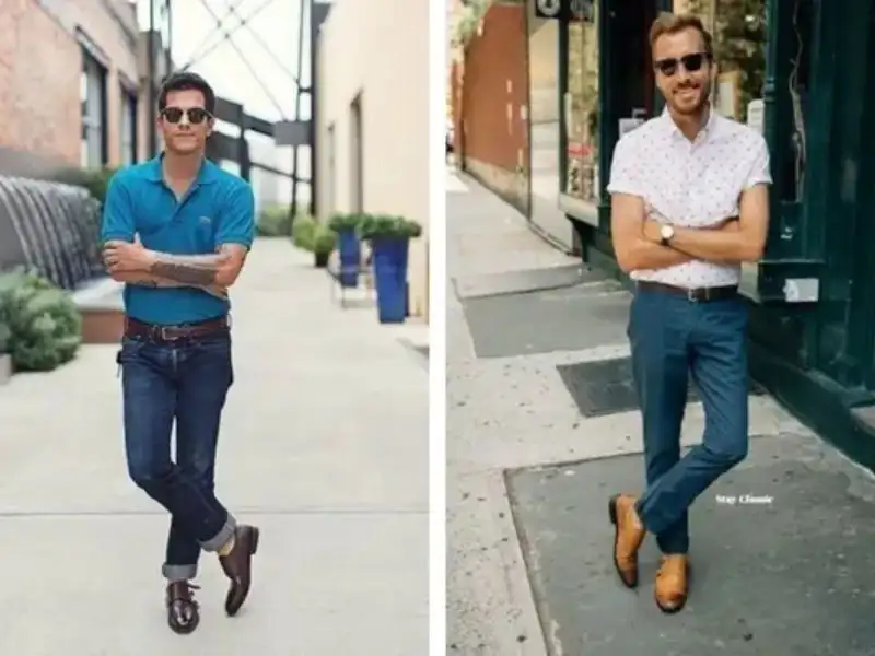 Phá cách cùng combo quần jean, áo polo và giày Monk Strap