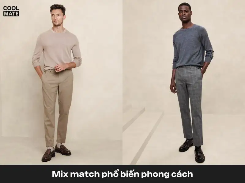 Có rất nhiều kiểu áo để bạn tha hồ mix match cùng với quần cropped pants nam