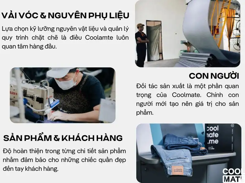 Những yếu tố quan trọng quyết định nên quy trình sản xuất chất lượng cao của Coolmate