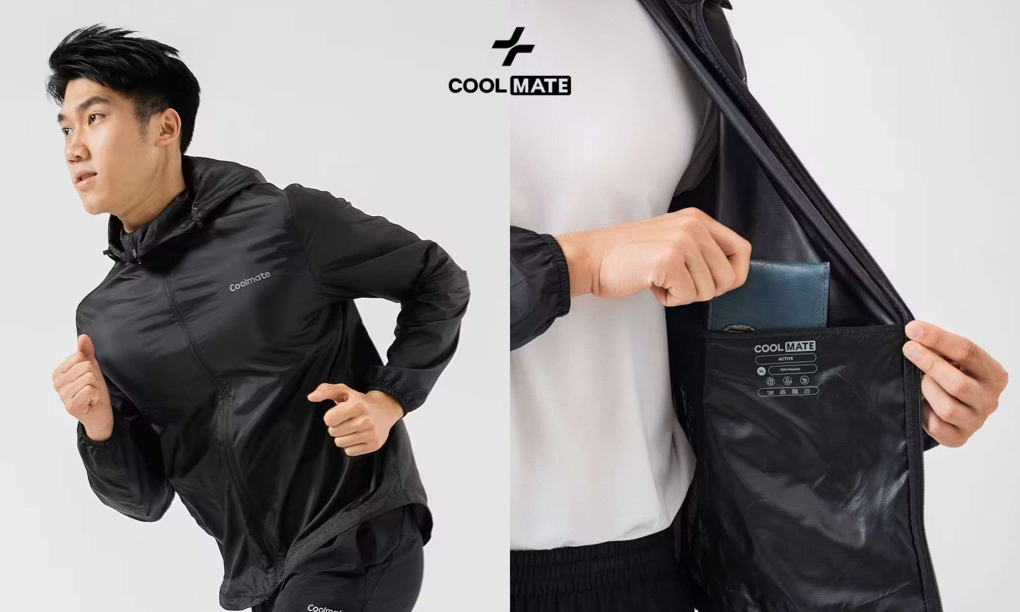 Áo khoác chạy bộ có mũ fast and Free siêu nhẹ