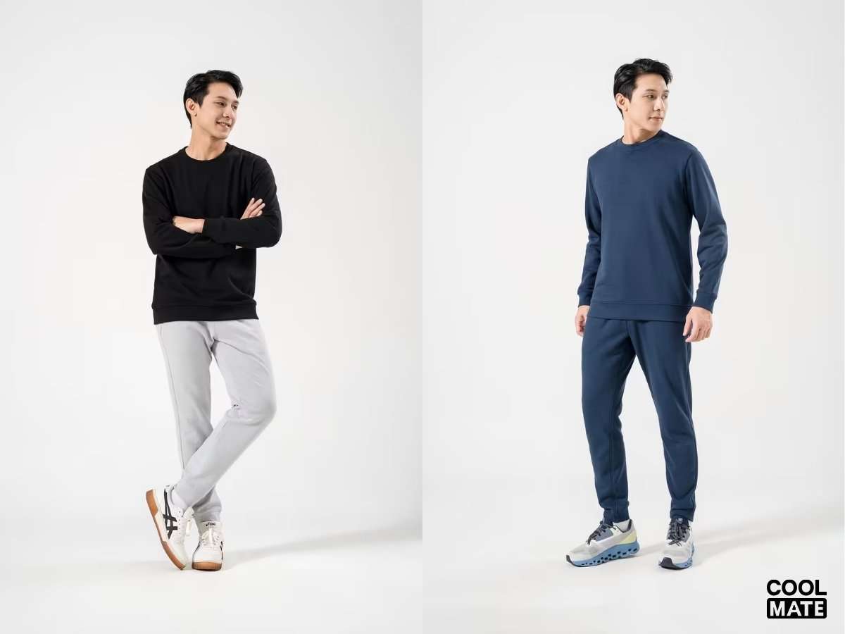 Form dáng Regular Fit của áo nỉ nam Essentials giúp bạn luôn thoải mái