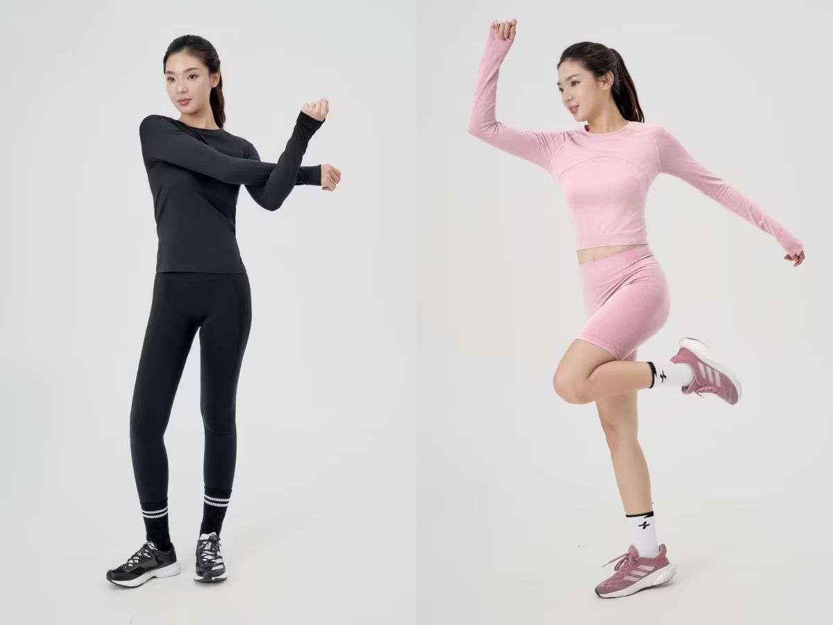 Áo dài tay và giữ nhiệt nữ Coolmate với thiết kế tôn dáng, hỗ trợ vận động