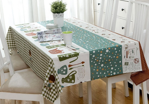 Mẫu khăn trải bàn làm từ vải canvas đẹp