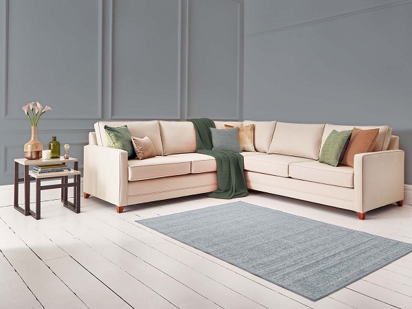 Mẫu sofa may bằng vải bố canvas cao cấp sang trọng cho phòng khách.