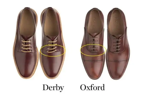 Phân biệt giày Derby và Oxford