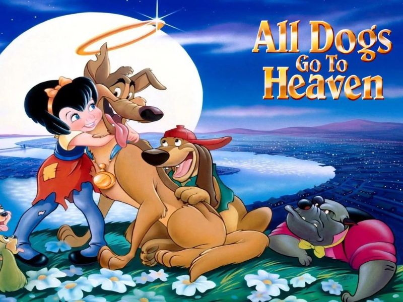 “All dogs go to heaven" có nội dung khác hẳn poster tươi sáng của phim