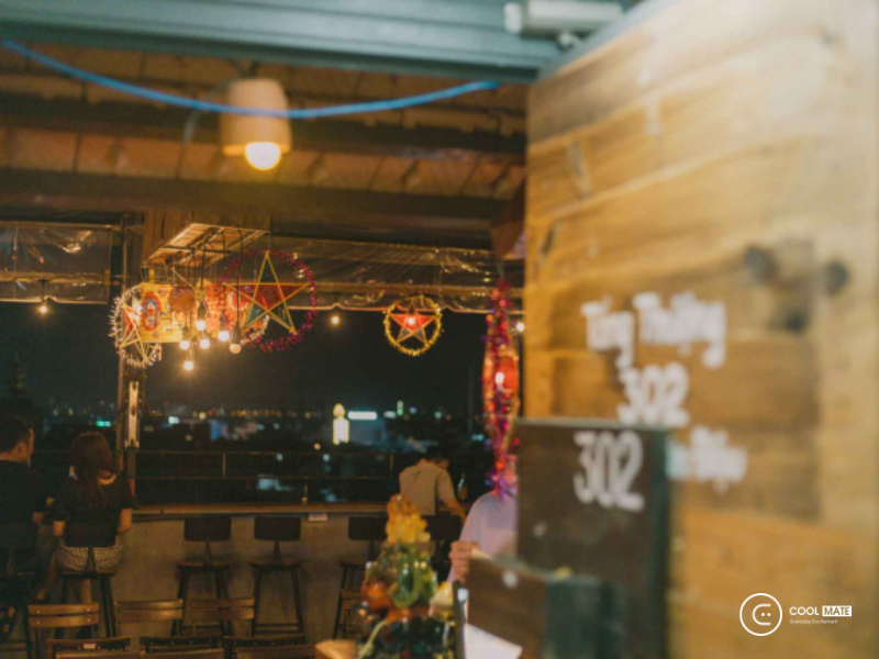 Các quán cà phê rooftop là địa điểm đi chơi trung thu ở Sài Gòn vô cùng chill dành cho các bạn trẻ