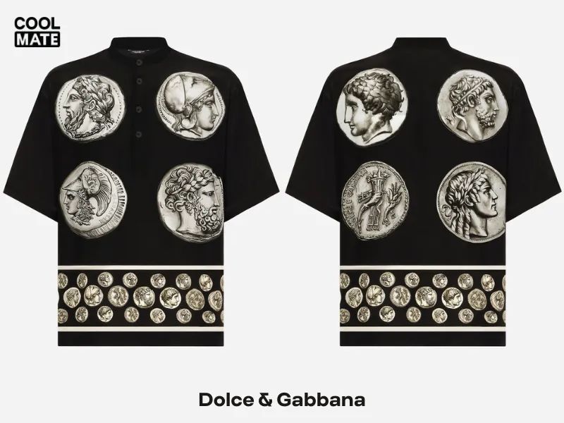 Dolce & Gabbana Gold Fit Print Shirt