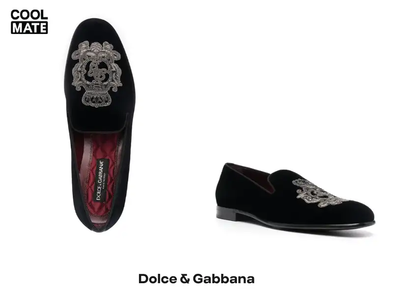 Dolce & Gabbana Leonardo Embroidered Slippers