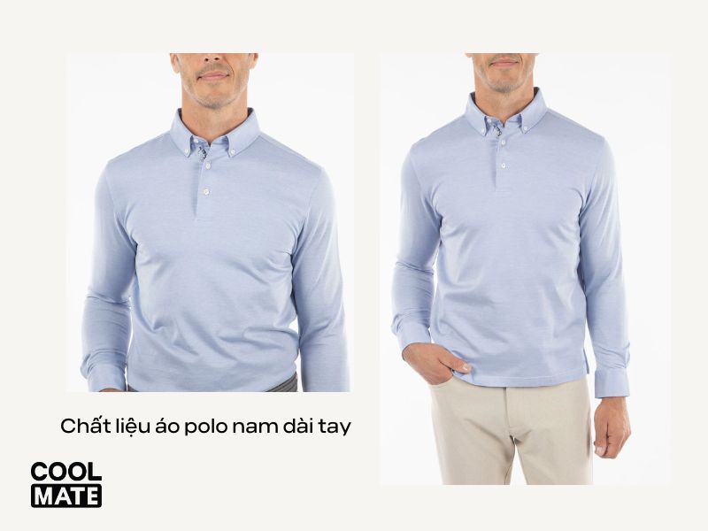 Chất liệu áo thun nam có cổ polo dài tay