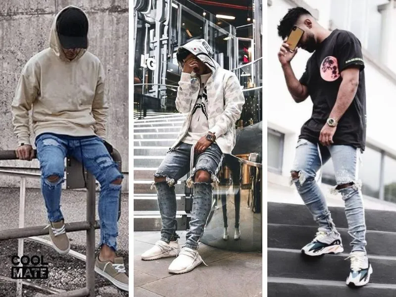  Quần jeans rách nam dần phát triển mạnh mẽ qua các năm