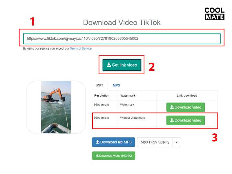 Tải video TikTok không logo miễn phí về máy tính bằng x2convert.com