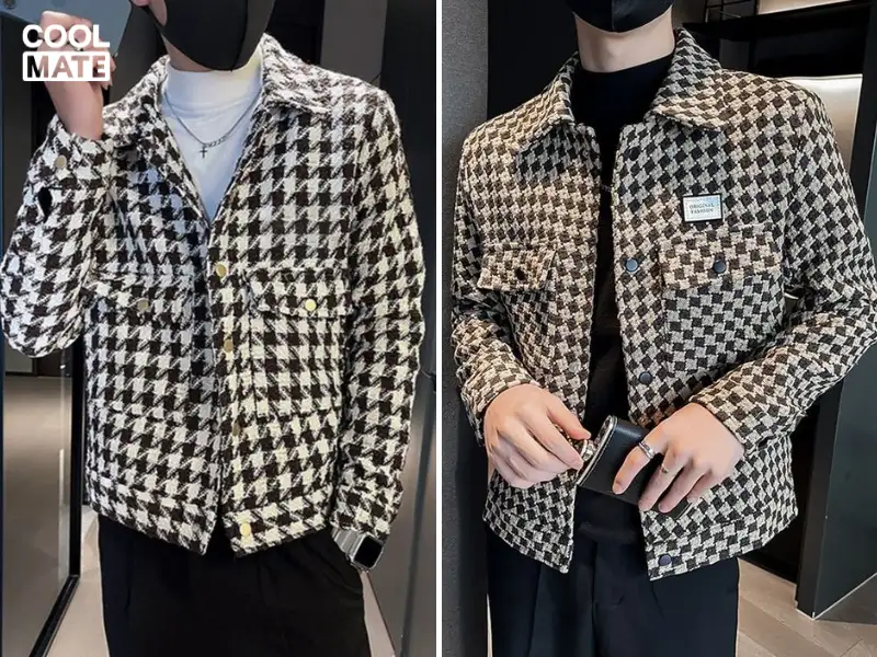 Áo khoác vải Tweed nam