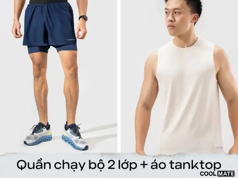 Áo Tanktop kết hợp quần chạy bộ