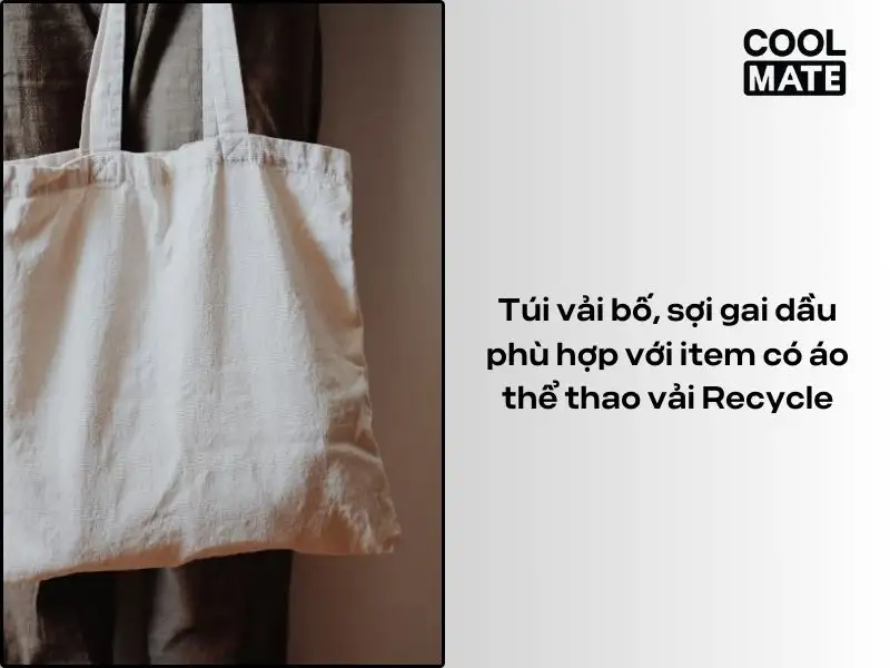 Túi vải bố, sợi gai dầu phù hợp với item có áo thể thao vải Recycle