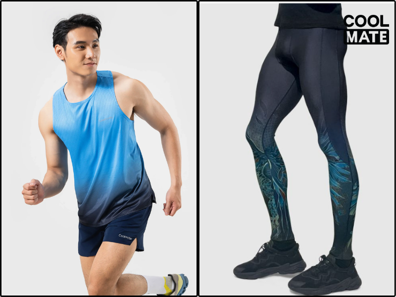 Mix áo thể thao vải Recycle và quần legging