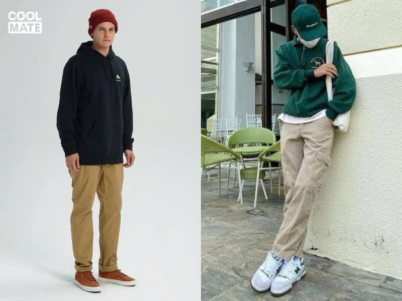 Cách phối áo hoodie nam