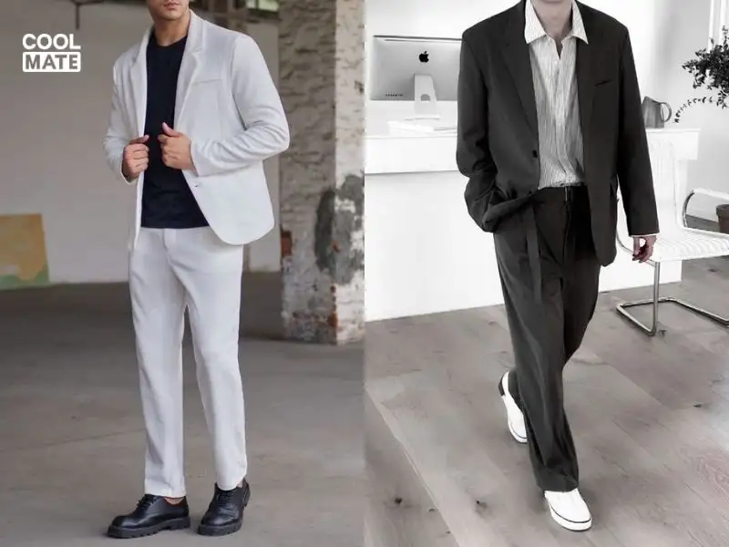 Phối blazer quần âu đi đám cưới