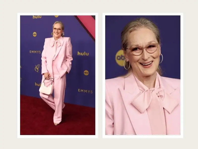 Meryl Streep gây ấn tượng trong một bộ váy hồng ngọt ngào từ Oscar de la Renta