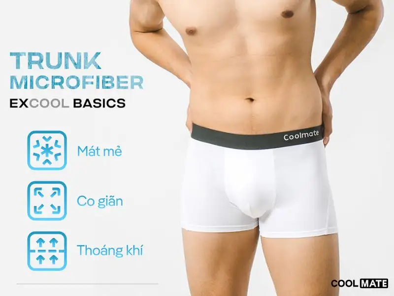 Những đặc tính ưu việt của quần lót nam Coolmate dáng boxer làm từ chất liệu vải Micro-fiber