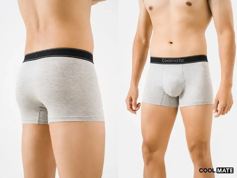 Quần lót nam boxer màu xám Coolmate