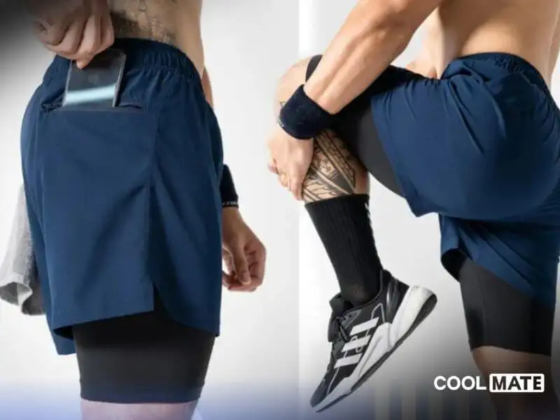  Quần Shorts Gym Power - 2 lớp Coolmate có túi