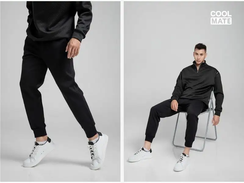 Phối đồ với quần jogger Coolmate casual