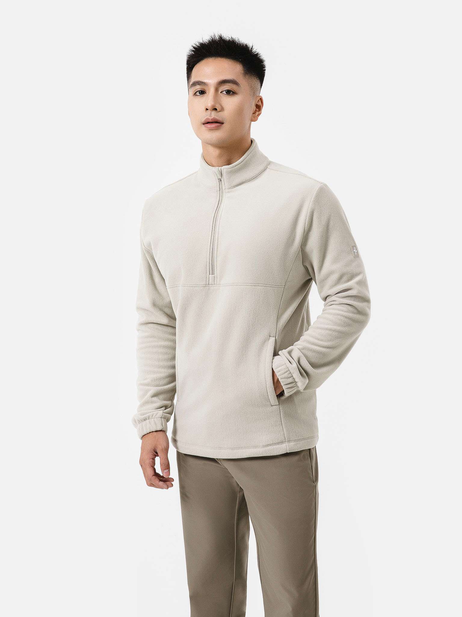 Áo khoác nỉ giả lông Half Fleece