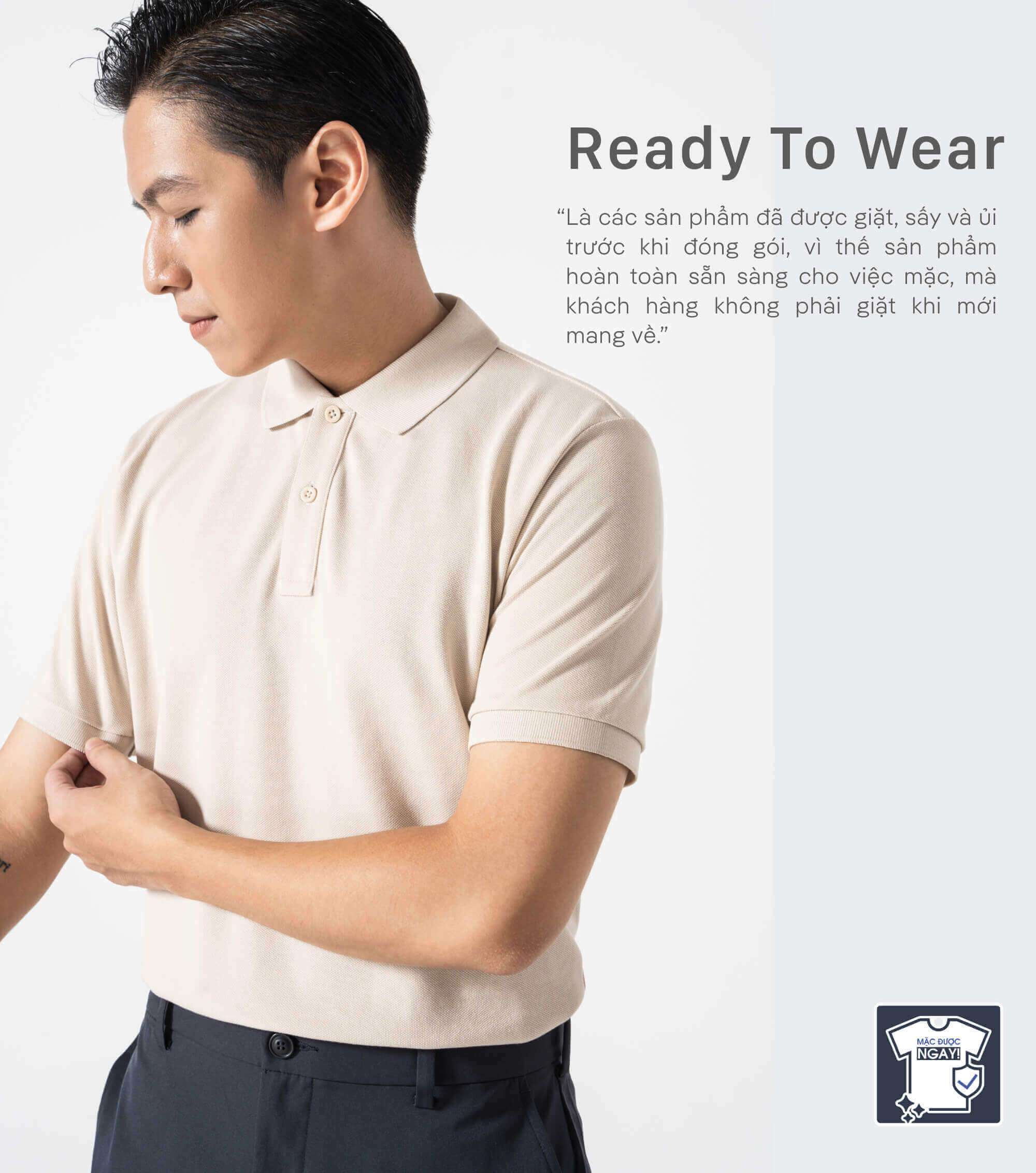 Áo Polo Nam Pique Cotton thuộc BST Ready to wear
