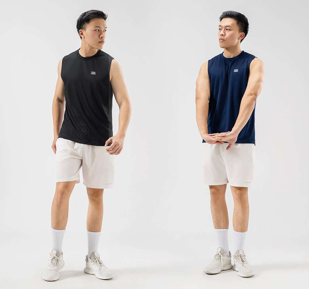 Mẫu áo sleeveless Active Essentials với các màu sắc đa dạng