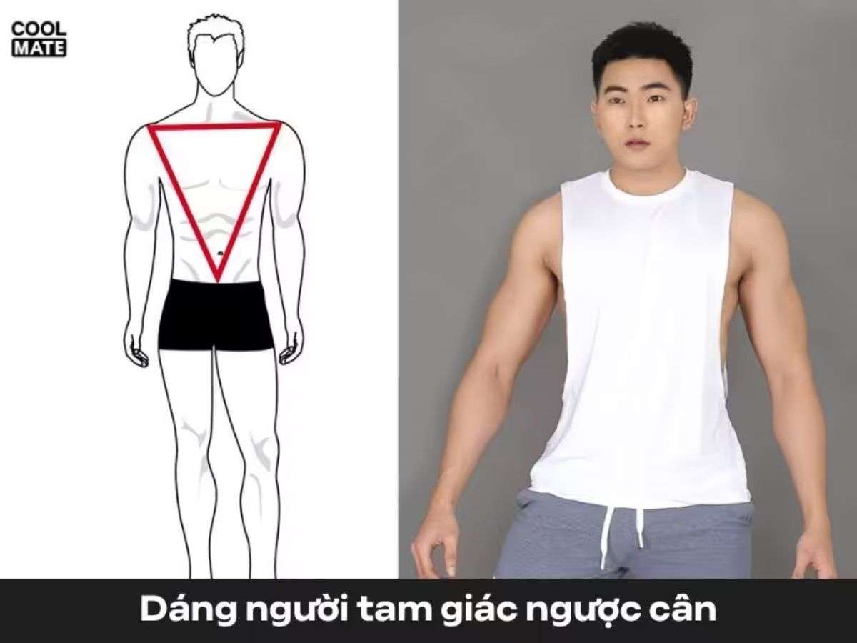 Áo tank top cho dáng người tam giác ngược cân có ưu điểm là vòng eo nhỏ