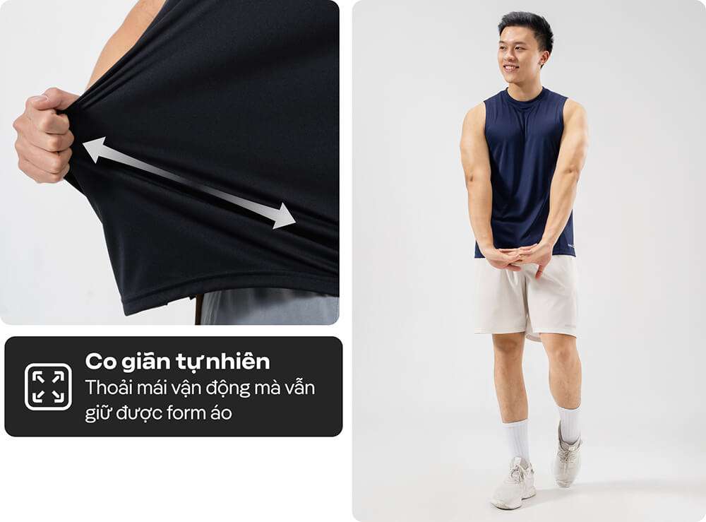 Áo Tanktop Pro Active co giãn tự nhiên, thoải mái vận động