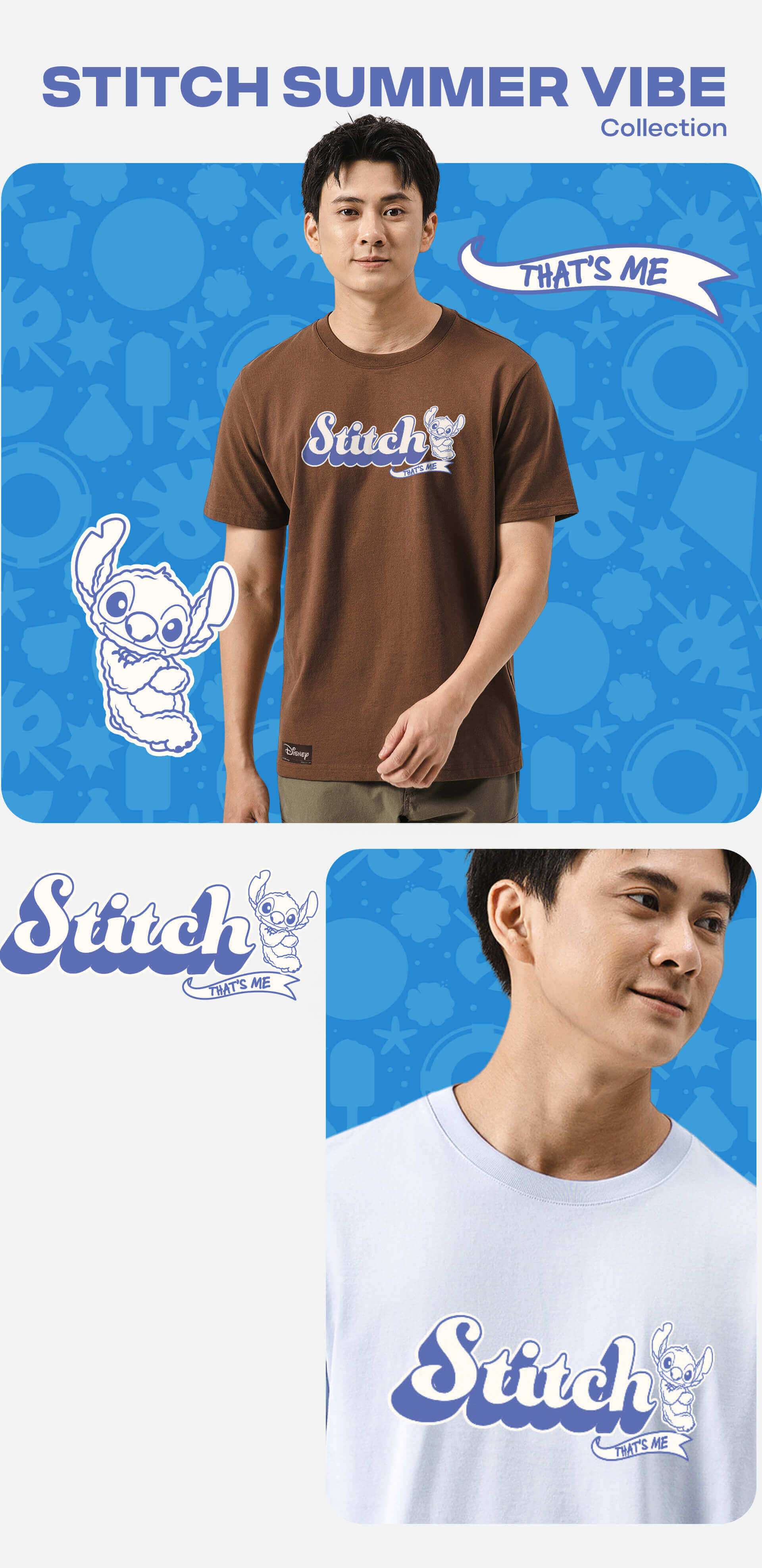 Áo thun nam Cotton Regular Disney Stitch That's Me trong bộ sưu tập Stitch Summer Vibe