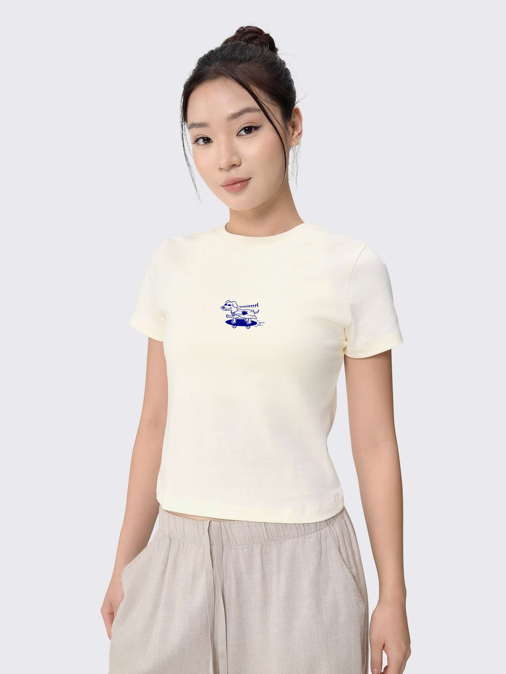 Áo thun nữ Baby Tee 100% Cotton SuperDog