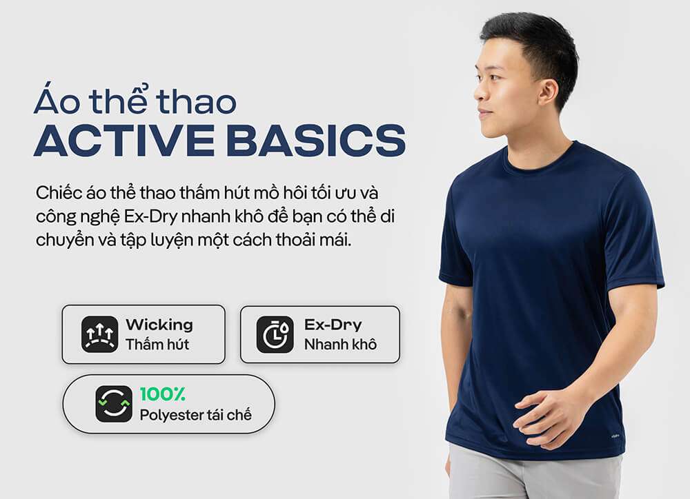 Áo Thun Thể Thao Active Basics Coolmate