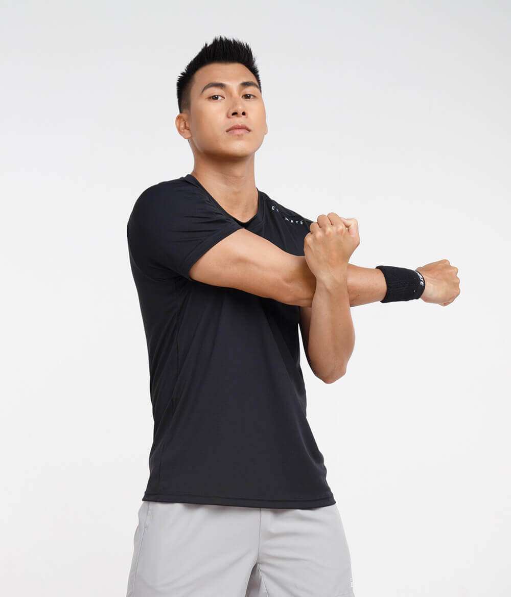 Áo thun thể thao Recycle Active V1 màu xanh navy khi vận động