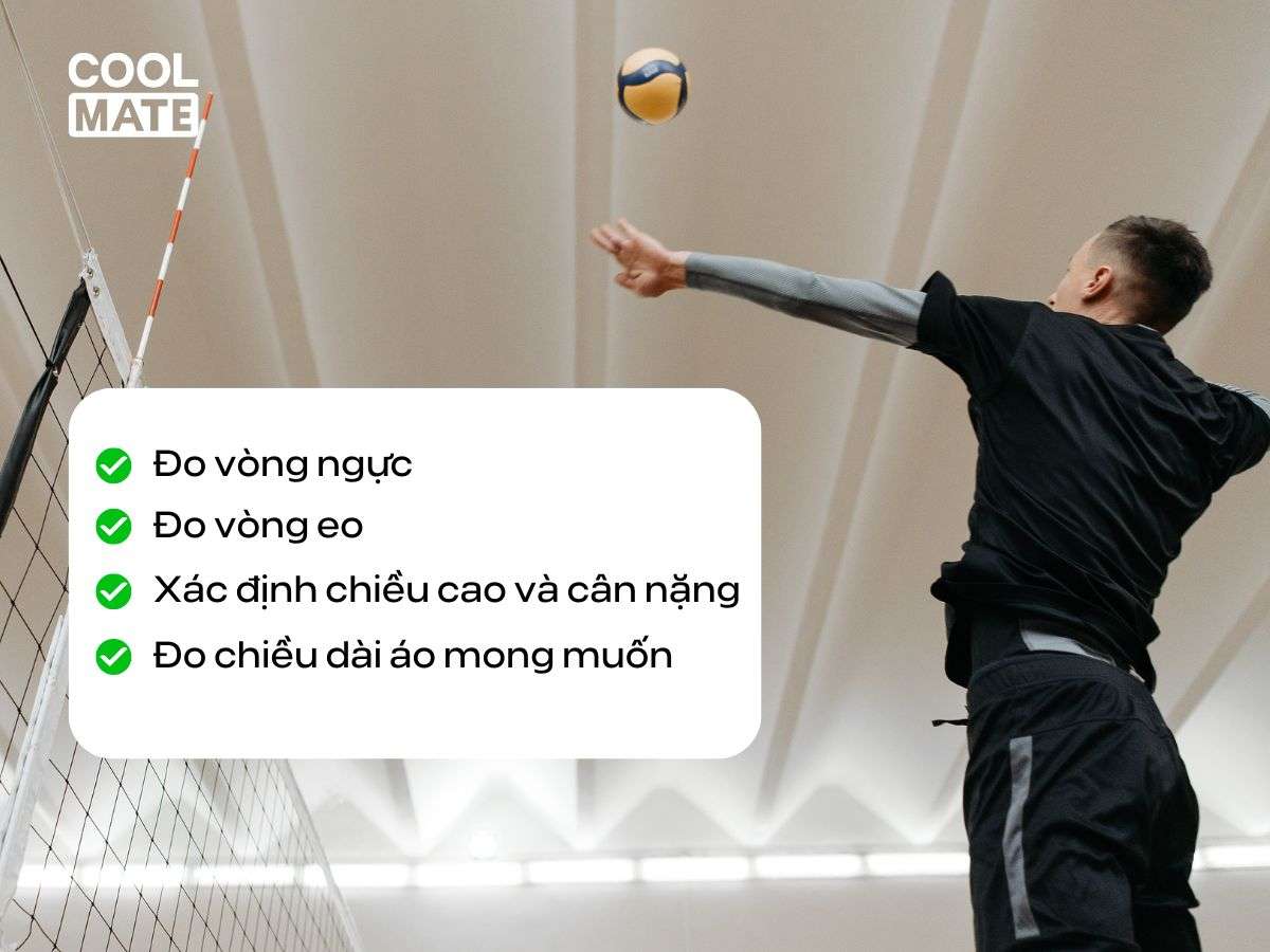 Đo số đo cơ thể chính xác chính là cách chọn áo bóng chuyền chuẩn nhất