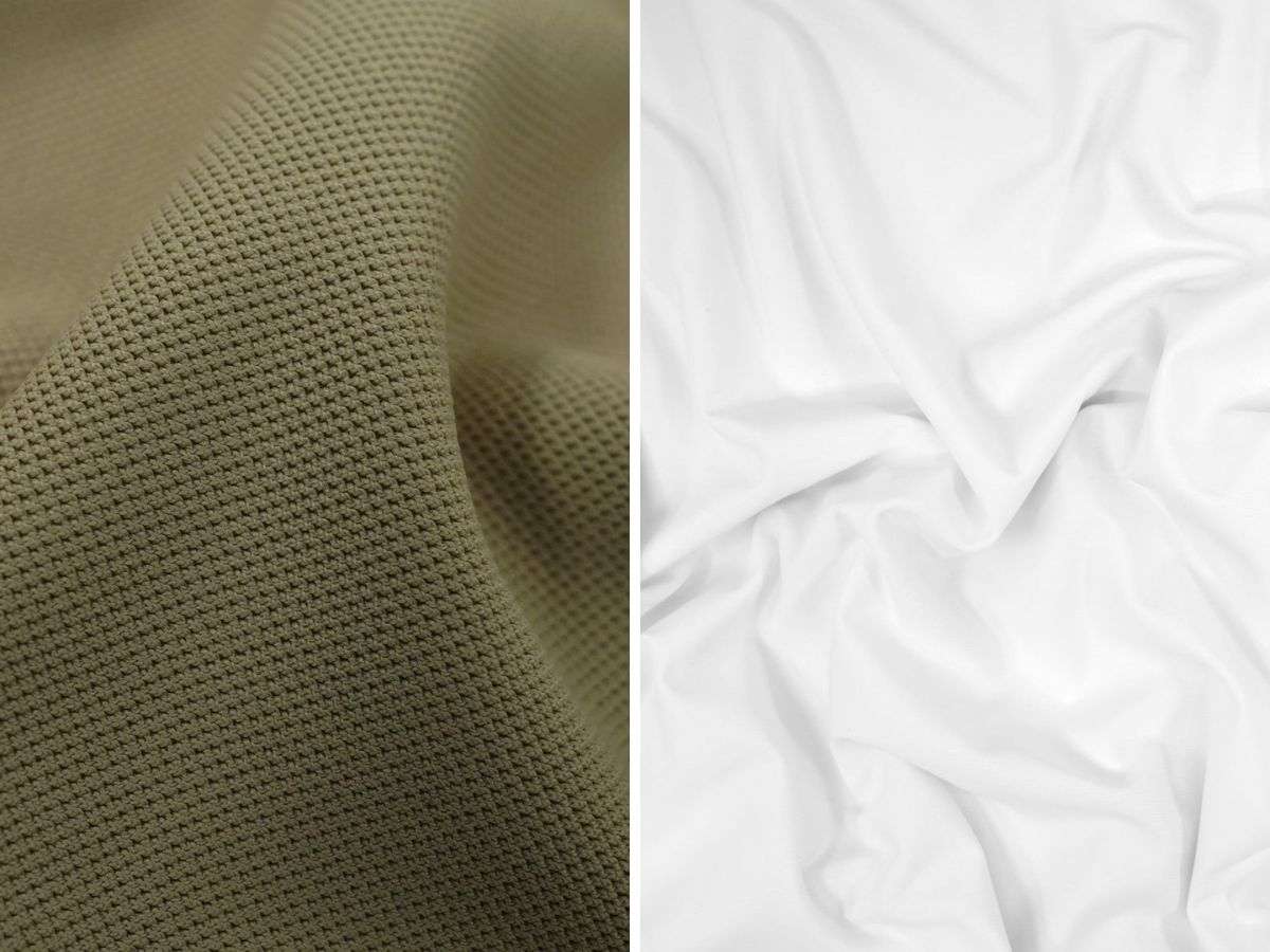 Áo bóng chuyền thường được làm từ vải polyester, vải spandex và vải mè