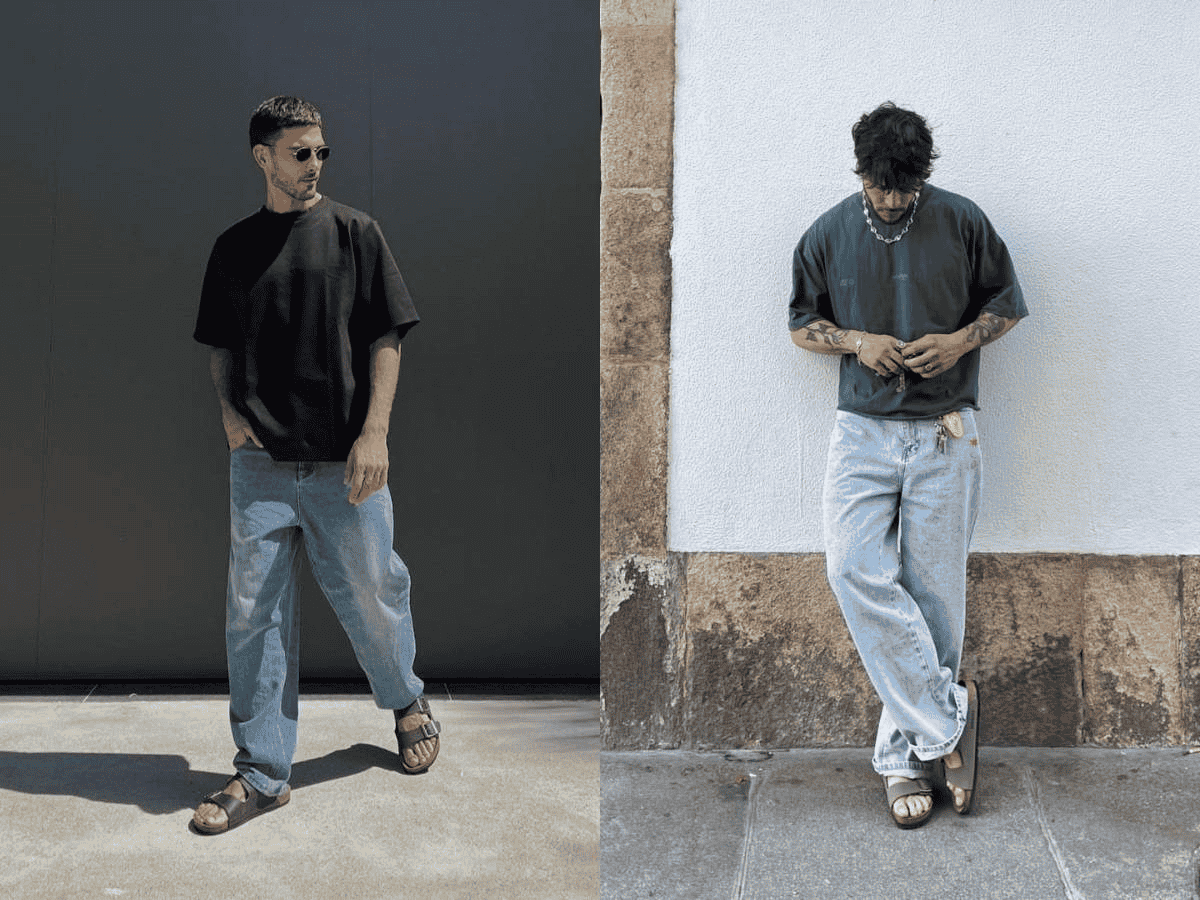 Phối đồ thoải mái với quần jeans và dép quai ngang
