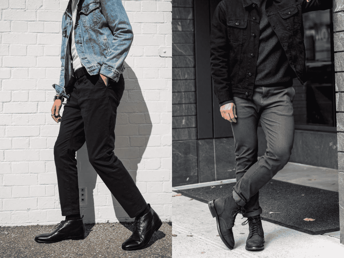Phối đồ với quần jeans và giày chukka