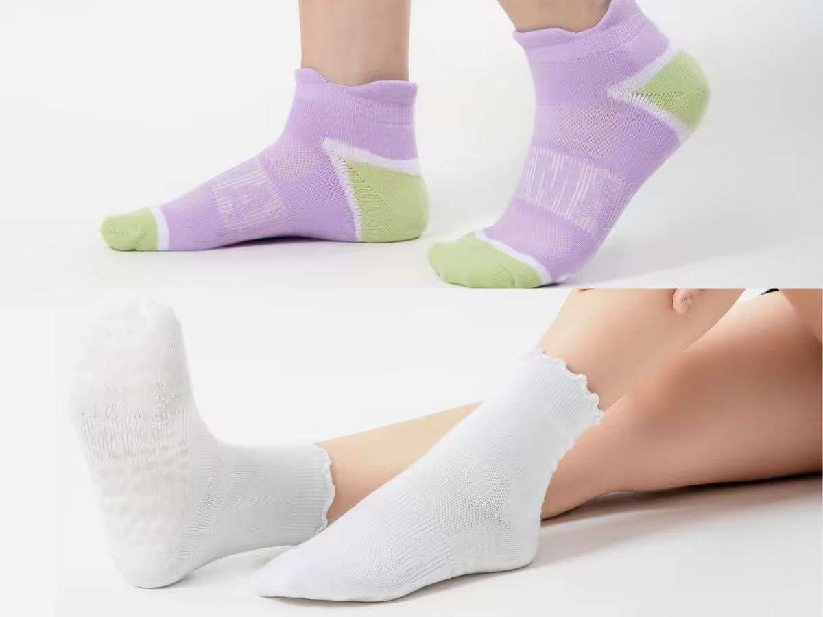 Hai mẫu tất vớ nữ Coolmate cho chạy bộ và yoga với nhiều màu sắc