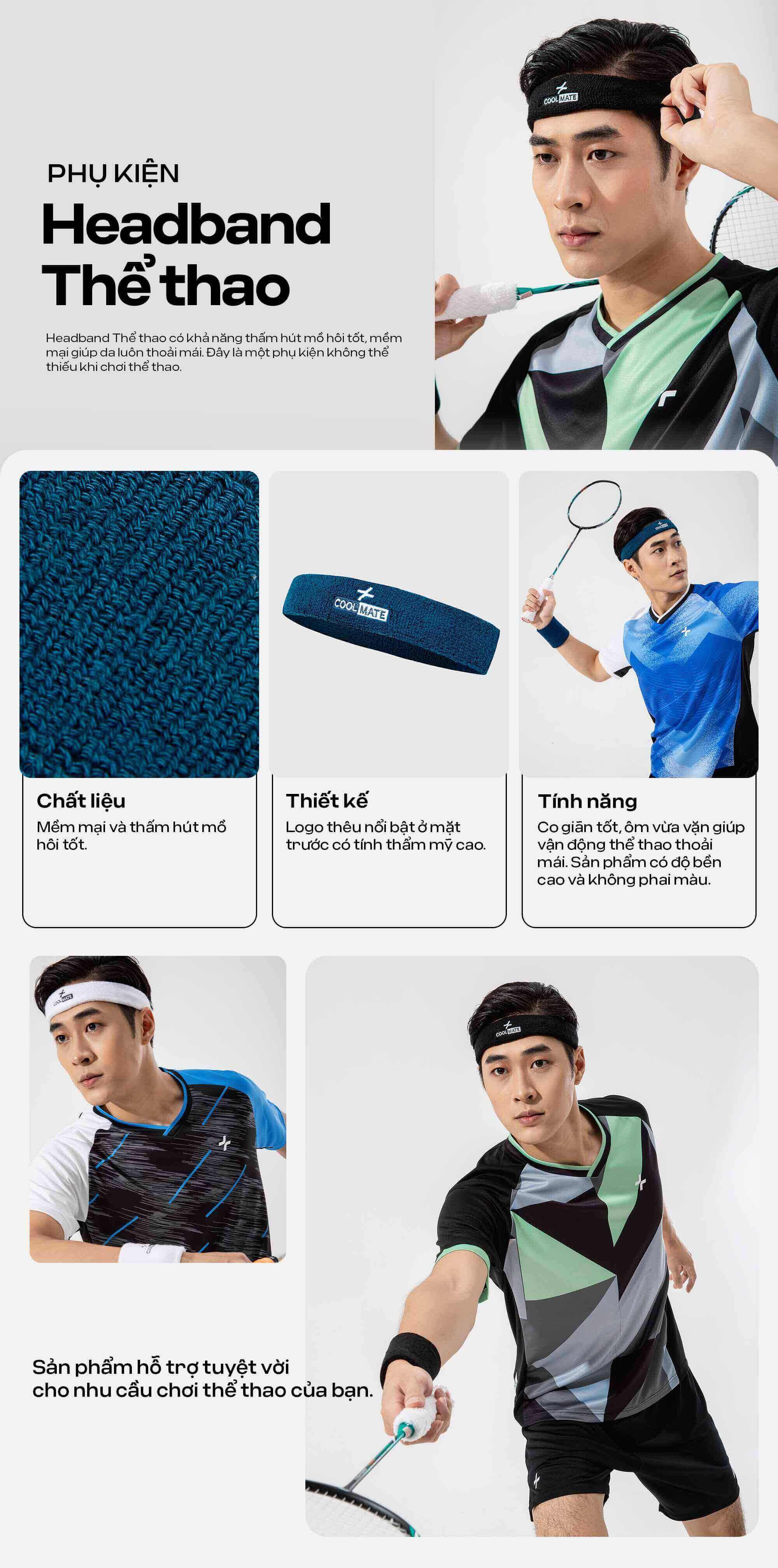 Tổng quan các tính năng nổi bật của Headband thể thao Coolmate